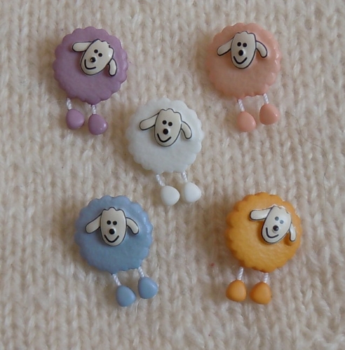 Kinderknopf "Schaf mit Wackelbeinen"