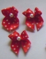 Preview: Satin ribbon bow dotted with pearl (3pc)