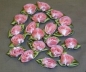 Preview: satin ribbon roses with leaves 10 pieces