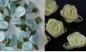 Preview: satin ribbon roses with leaves 10 pieces