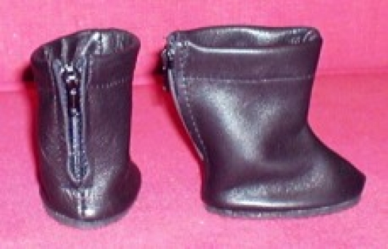 Lederstiefel schwarz (Sohlenlänge 7 cm)