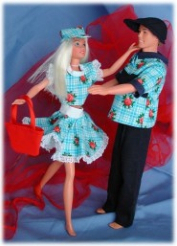 Barbie Schnittmuster: Shopping-Kombi für Barbie und Ken