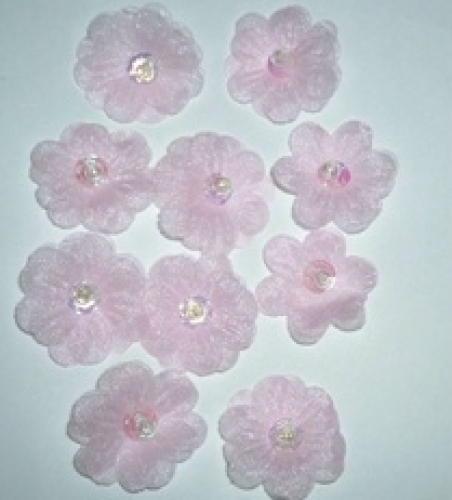 Organza ribbon daisies pack of 3