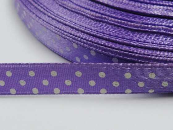 satin ribbon polka dots