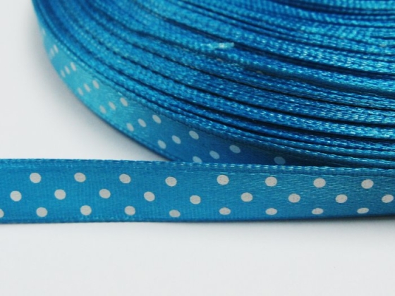 satin ribbon polka dots