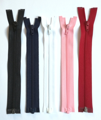 Pack of divisible zippers length 17 cm (10 pc.)