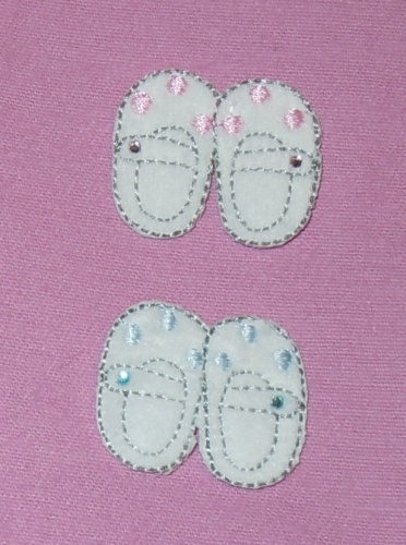 iron-on-patch "baby shoes"