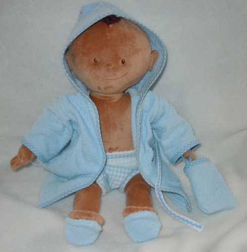 Preview: Krümel-Schnitt: Bademantel mit Schlappen, Windel und Waschlappen