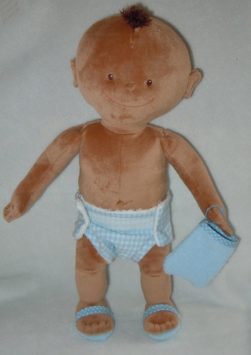 Preview: Krümel-Schnitt: Bademantel mit Schlappen, Windel und Waschlappen