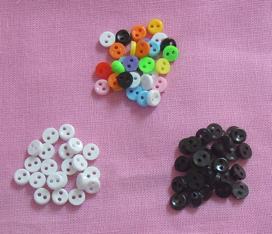 Pack of Buttons "small round" (10 pc)