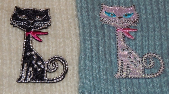 Iron-on patch "sparkling cat"