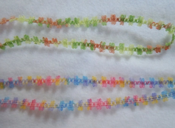 Organza border multicolor 0,5 m