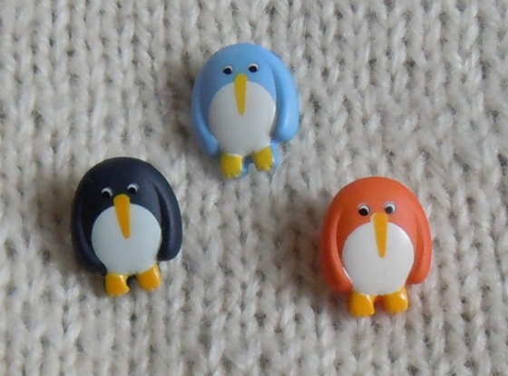 Kinderknopf "Pinguin bunt" (Knöpfe)