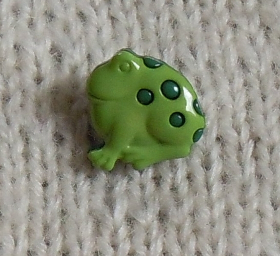 Kinderknopf "Frosch mit Pünktchen" (Knöpfe)