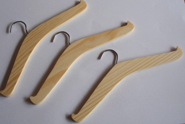 clothes hanger of wood