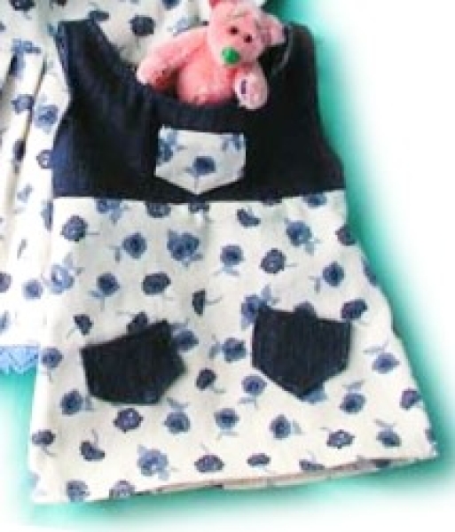 Pattern pinafore dress