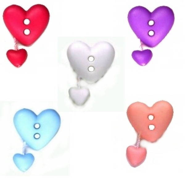 Button "heart & heart"