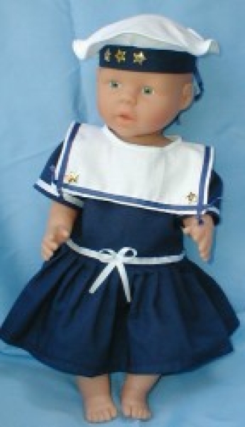 Pattern sailor dress with hat