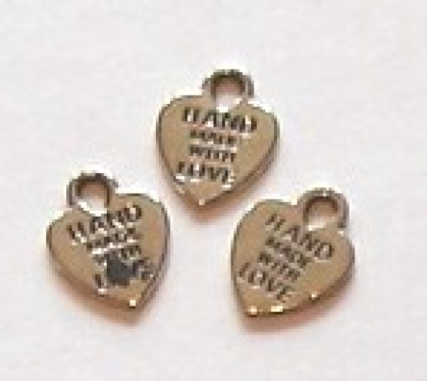 "Handmade with Love" 10 charms