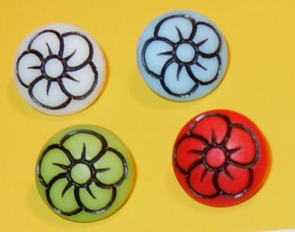 button "flower" round