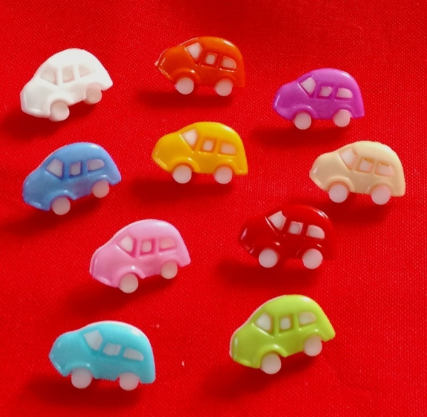 Paquet de boutons "voiture" (10 pc.)