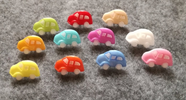 Paquet de boutons "voiture" (10 pc.)