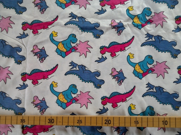 Jersey fabric with dinosaur