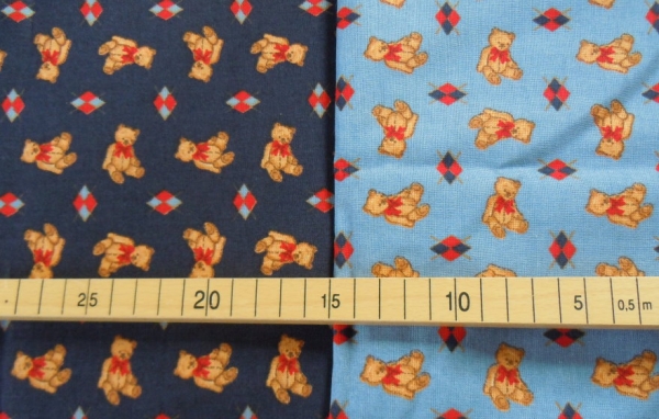 Cotton fabric with little bears