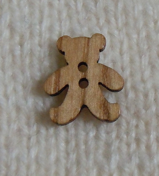 Button of wood "bear"