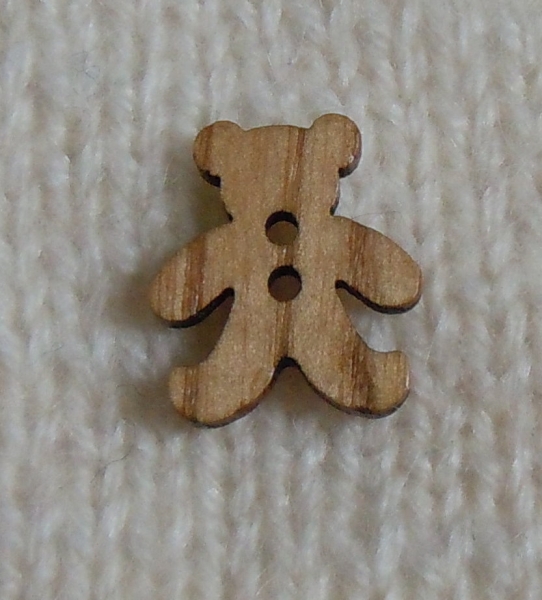 Bouton en bois "ourson"