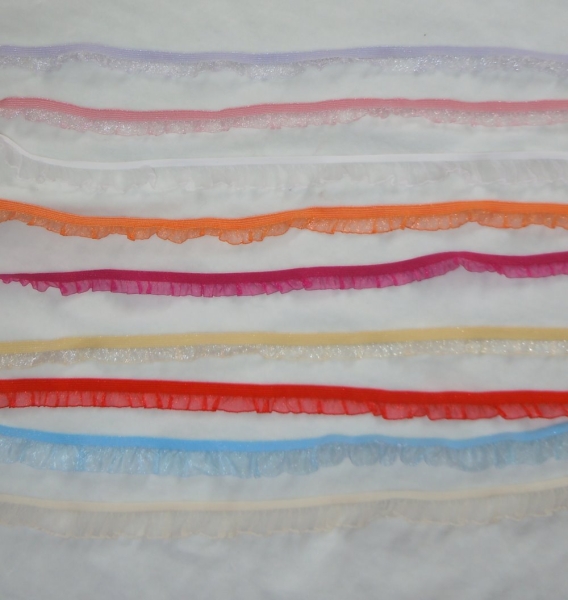 Organza frills elastic