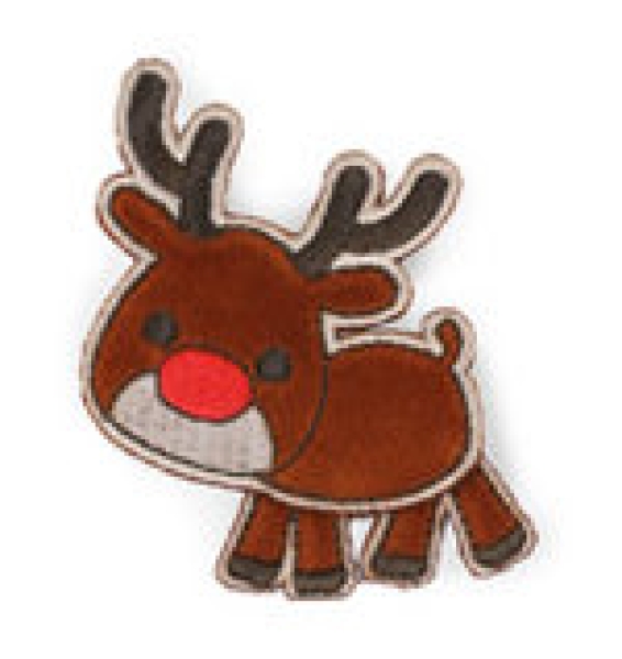 Iron-on-patch "rednosed reindeer"